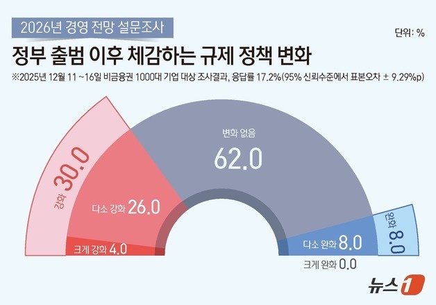 기업 90% 李 정부 규제 완화 "체감 못 해"…노사제도 개선 시급