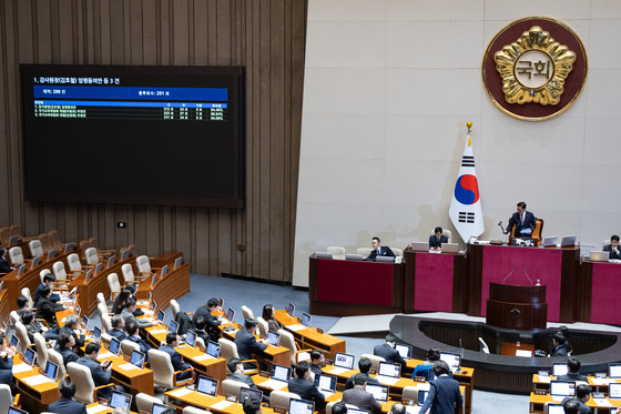 국회 본회의 통과하는 김호철 감사원장 후보자 임명동의안