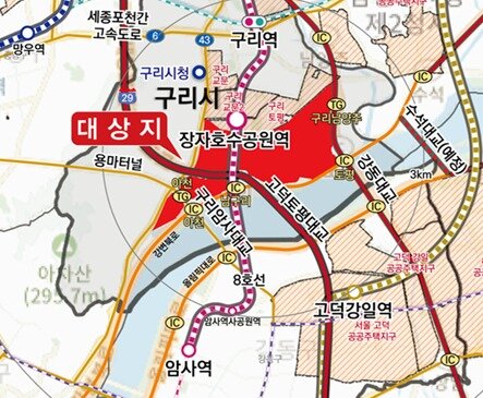 본문 이미지 - 구리토평2 지구 위치도.(국토부 제공) / 뉴스1 ⓒ News1