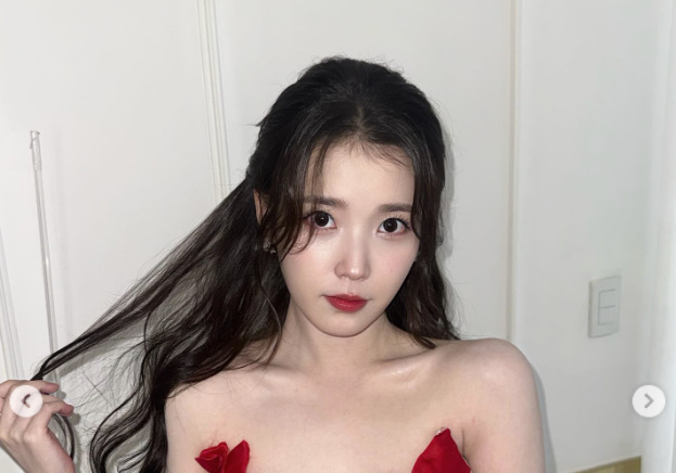 '대상' 아이유, 깊게 파인 과감 노출 드레스…색다른 고혹미 [N샷]