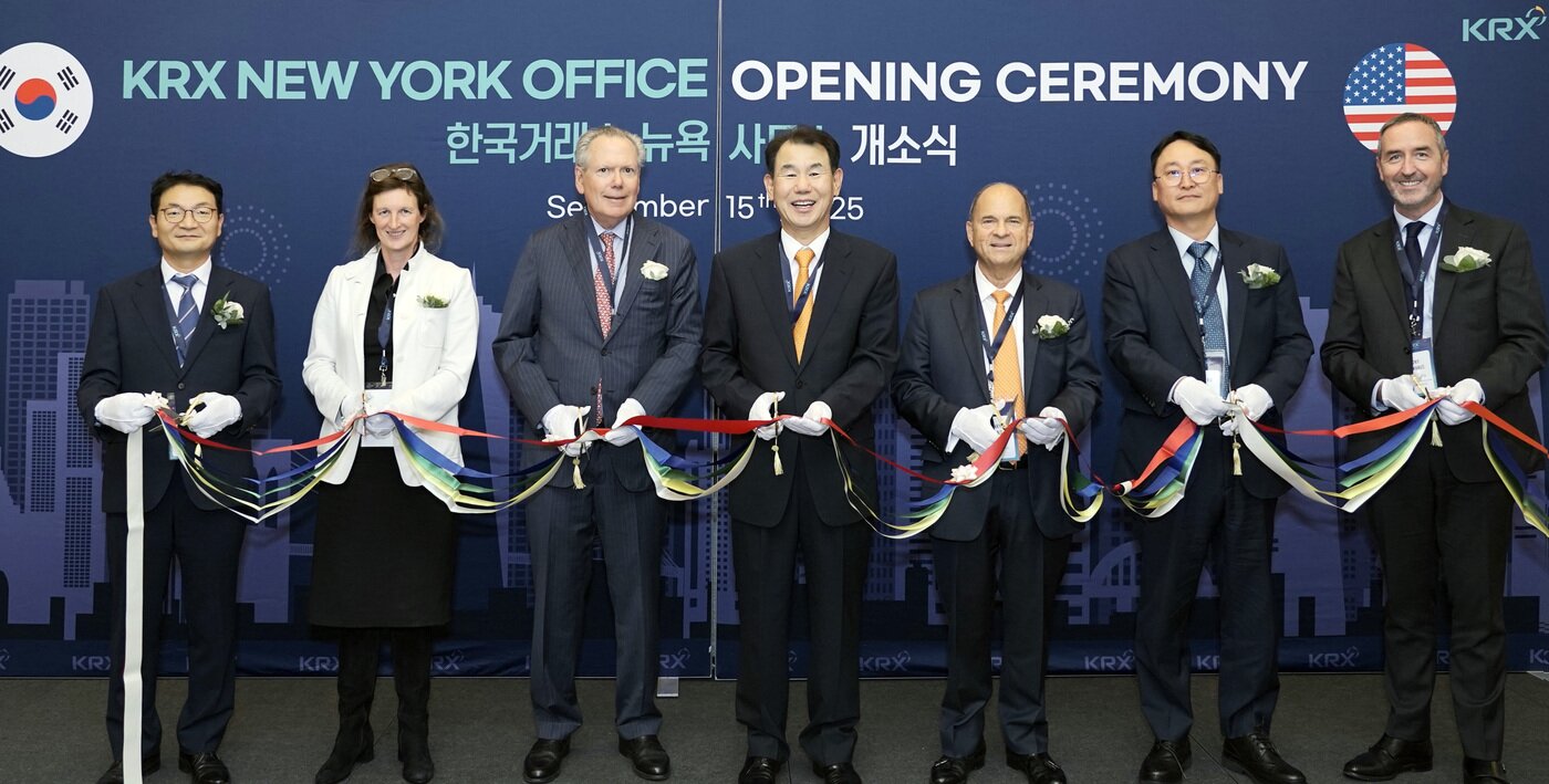 본문 이미지 - 한국거래소 뉴욕사무소 개소식. (한국거래소 제공)