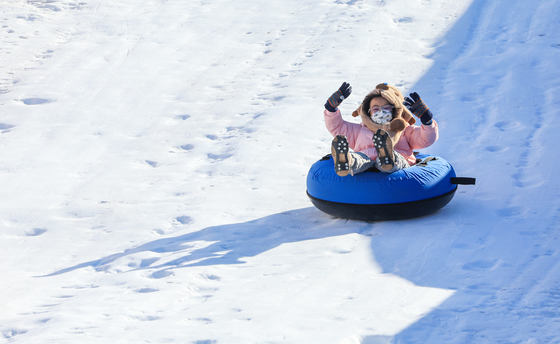 어린이도 즐기는 눈썰매