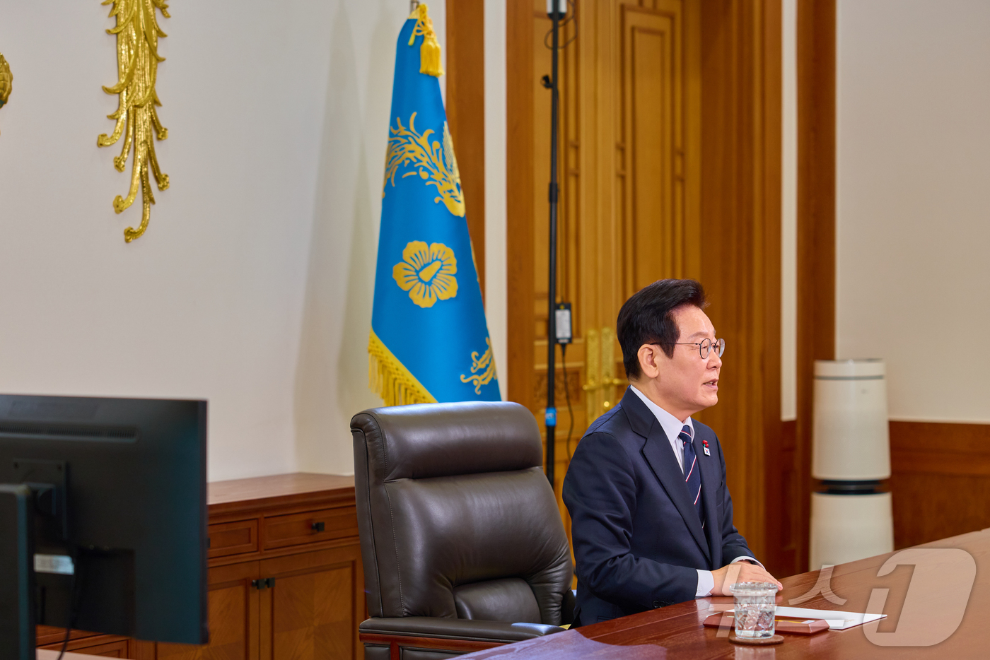 (서울=뉴스1) 허경 기자 = 이재명 대통령이 청와대에서 2026년 신년사를 발표하고 있다. (청와대 제공. 재판매 및 DB 금지)