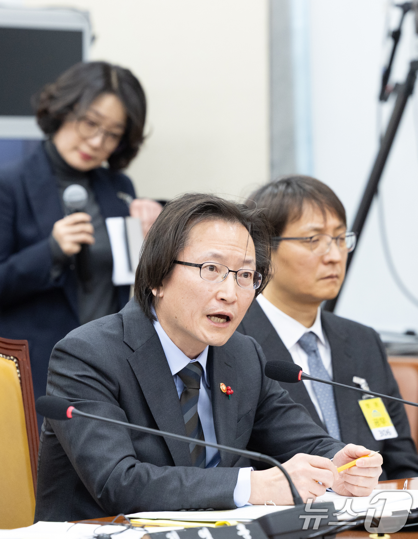 (서울=뉴스1) 이승배 기자 = 주병기 공정거래위원장이 31일 서울 여의도 국회에서 열린 제430회국회(임시회) 쿠팡 침해사고 및 개인정보 유출, 불공정 거래, 노동환경 실태 파악 …