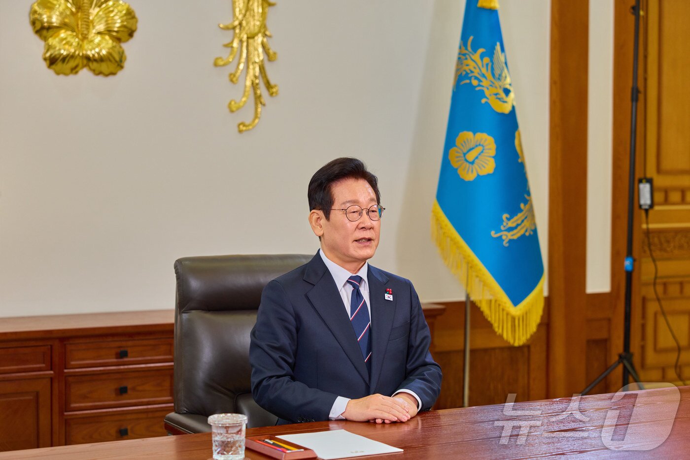 본문 이미지 - 이재명 대통령이 청와대에서 2026년 신년사를 발표하고 있다. (청와대 제공. 재판매 및 DB 금지) ⓒ News1 허경 기자