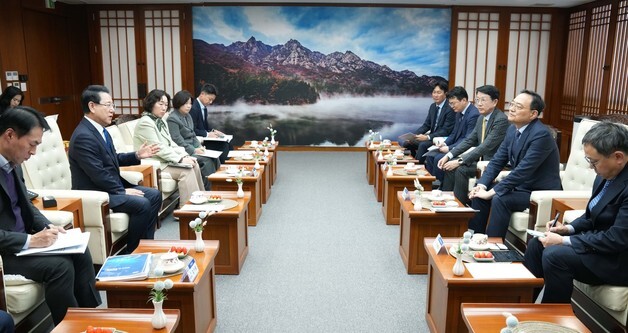 김영록 지사, 삼성글로벌리서치 사장과 면담