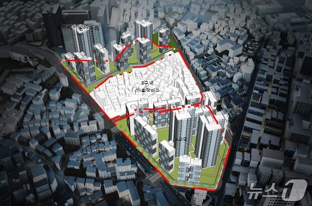 본문 이미지 - 강동구 천호동 113-2번지 일대 모아타운 예시도 &#40;서울시 제공&#41;