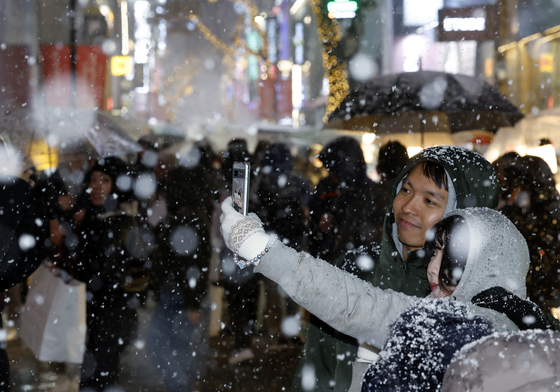 첫눈이 만든 행복한 추억