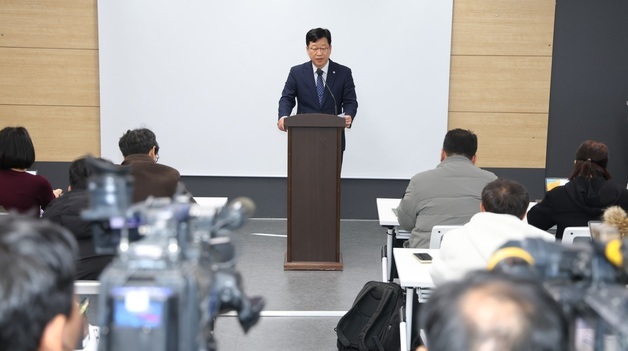 완주·전주 통합 관련 기자회견 연 안호영 의원