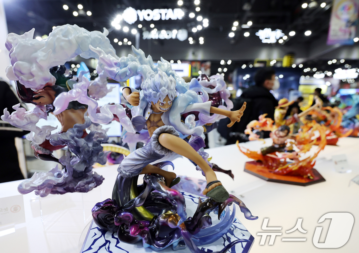 (고양=뉴스1) 황기선 기자 = 5일 오후 경기도 고양시 일산서구 킨텍스(KINTEX)에서 열린 '애니메이션 X 게임 페스티벌(AGF) 2025'에 피규어가 진열돼 있다. 2025 …