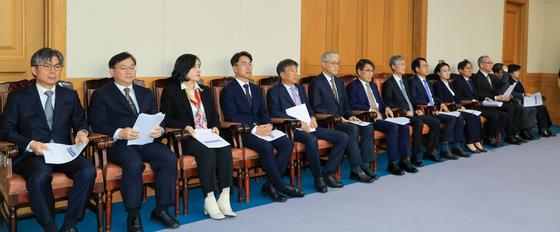 2025년 첫 전국법원장회의 참석한 대법원장과 대법관들