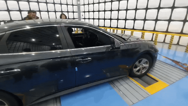 본문 이미지 - 엘카스&#40;LKAS·차선유지보조시스템&#41;에 대한 사이버 해킹 시연 모습.뉴스1 ⓒ News1 조용훈 기자