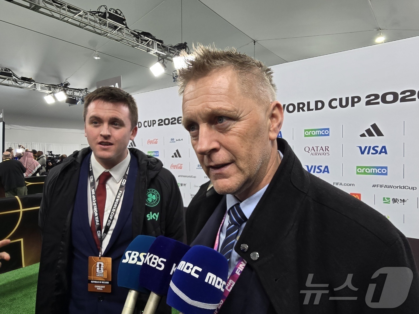 (워싱턴=뉴스1) 류정민 특파원 = 한국과 내년 북중미 월드컵 A조 조별리그 첫 상대로 맞붙을 수도 있는 아일랜드의 헤이미리 할그림손 축구대표팀 감독이 5일(현지시간) 미국 워싱턴 …