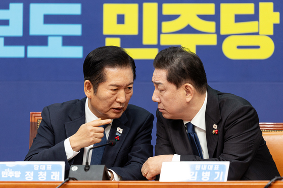 대화 나누는 정청래·김병기