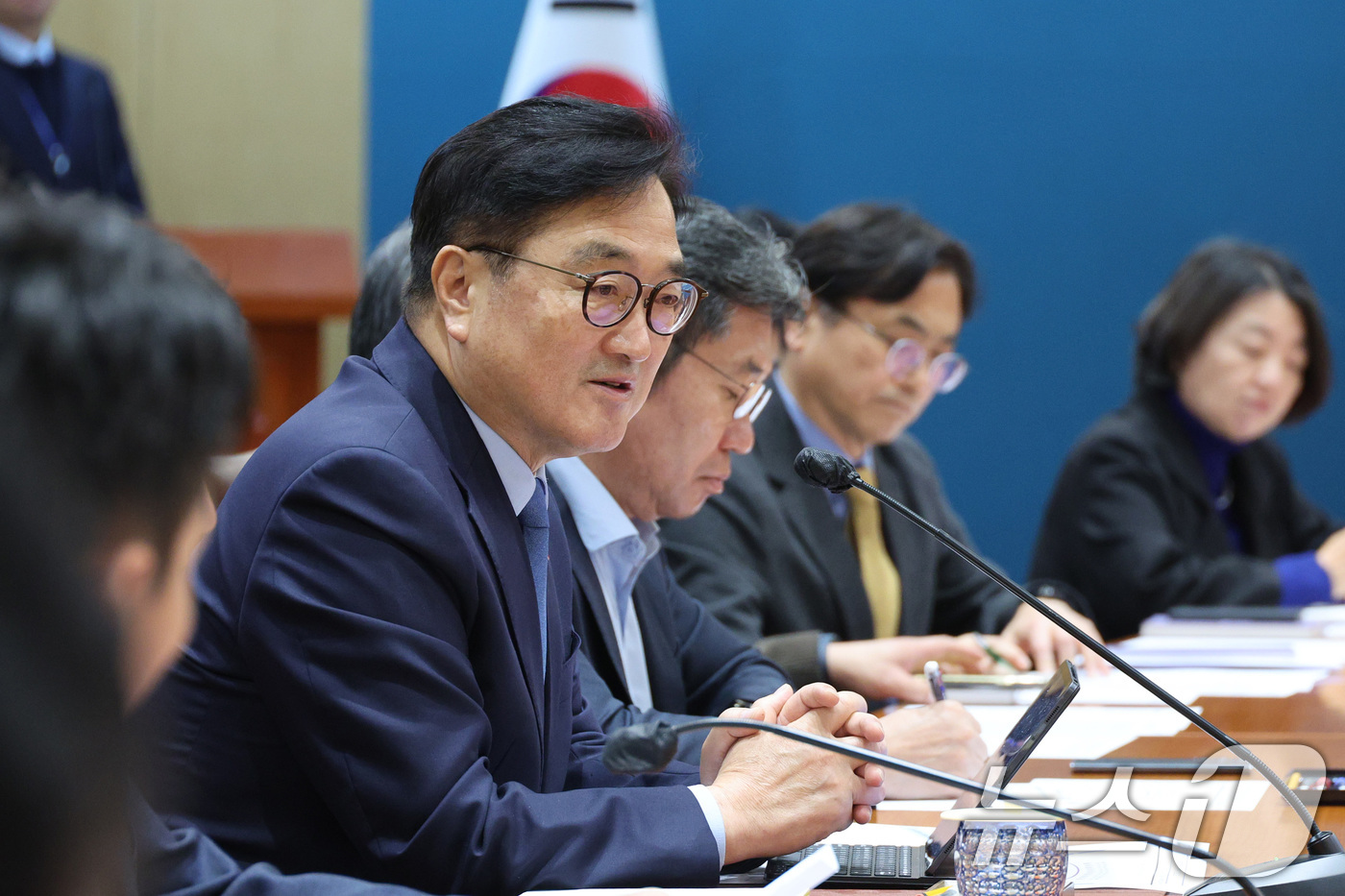 (서울=뉴스1) 신웅수 기자 = 우원식 국회의장이 8일 서울 여의도 국회에서 열린 국회개혁 자문위원회 결과보고회에서 인사말을 하고 있다. 2025.12.8/뉴스1