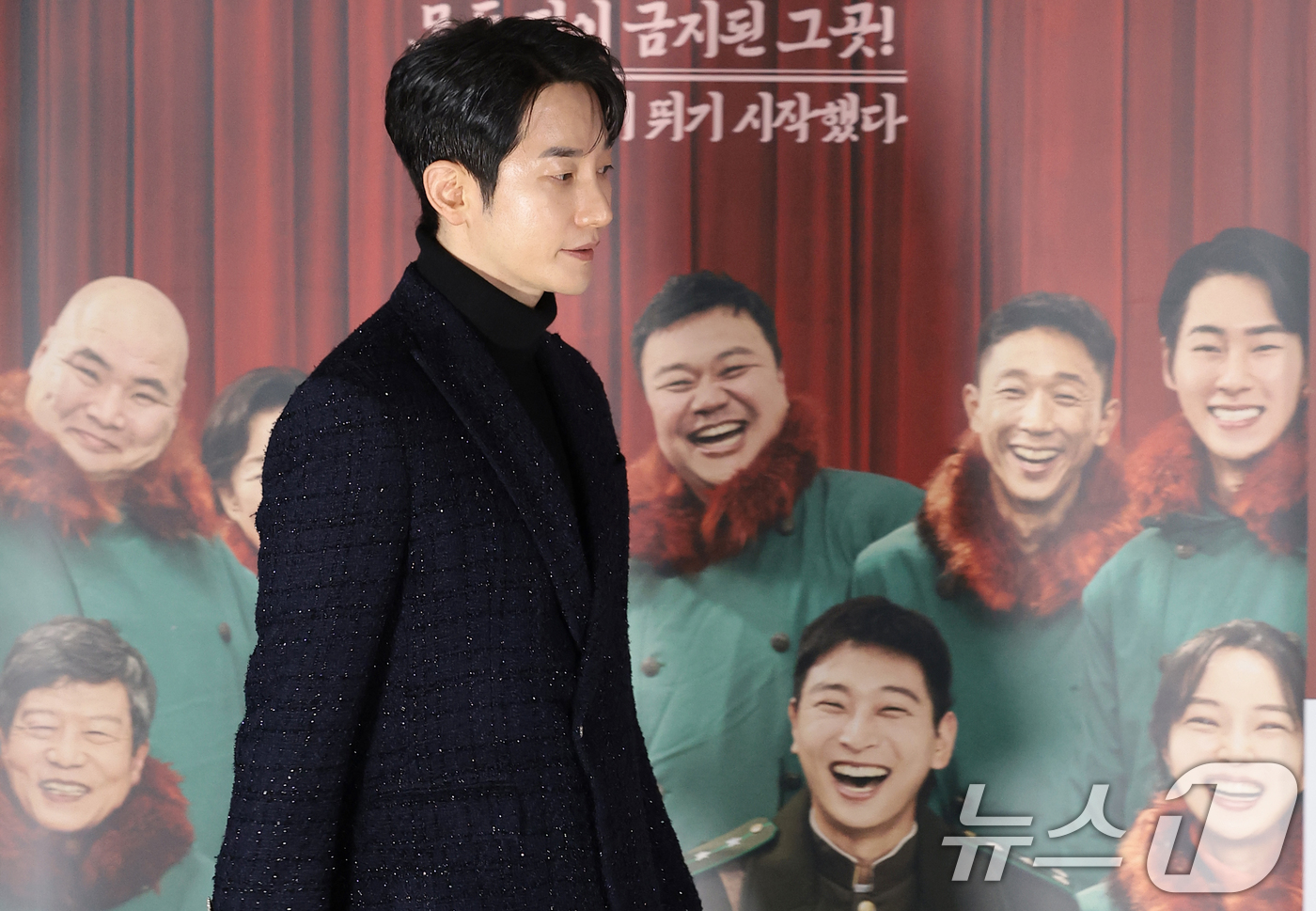 (서울=뉴스1) 권현진 기자 = 배우 박시후가 8일 오전 서울 용산구 용산아이파크몰 CGV에서 열린 영화 '신의악단'(감독 김형협) 제작보고회에 참석하고 있다.'신의악단'은 북한에 …