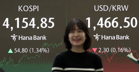 코스피 54.8포인트 상승하며 거래 마감