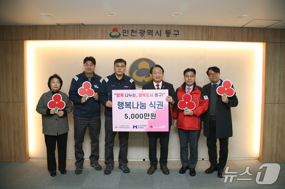 본문 이미지 - 행복나눔식권 기념사진 &#40;현대제철 제공.재판매 및 DB금지&#41;