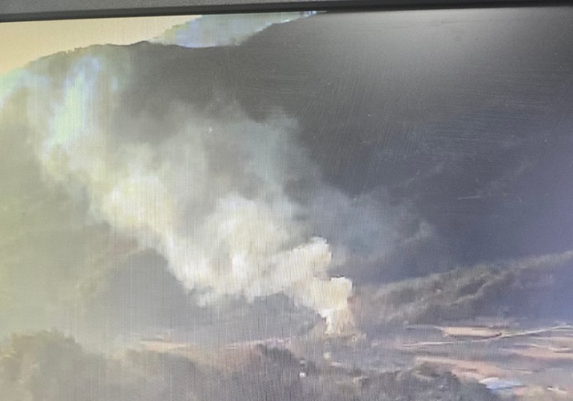 합천군 용주면 산불 진화 완료…대나무밭 화재가 옮겨붙은 듯