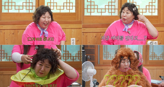 '배불리힐스' 신기루, 여행 간식은 전과 편육…파격 뒷머리 삭발식까지