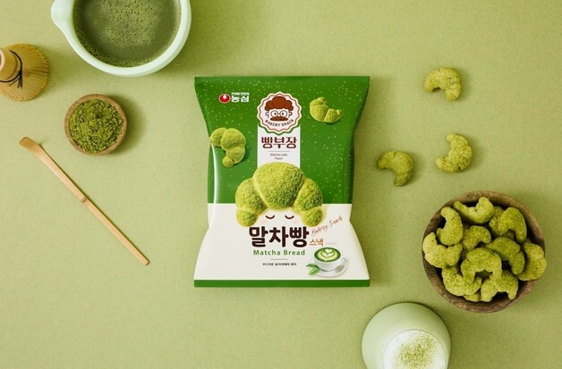 "말차 라떼가 베이커리 스낵으로"…농심, '빵부장 말차빵' 출시