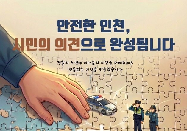 인천경찰청, 내년 업무계획 반영 위한 시민 온라인 설문조사