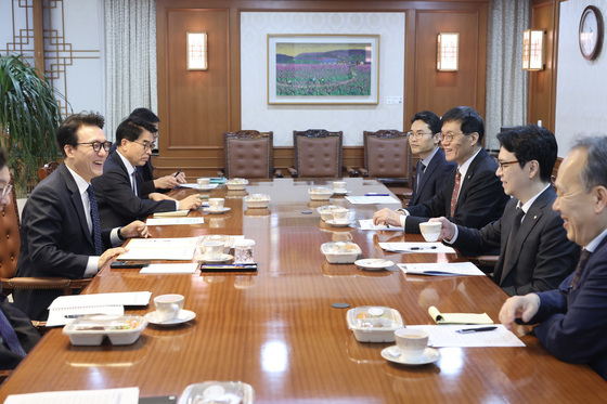 김민석 국무총리-이창용 한국은행 총재 경제현안 간담회