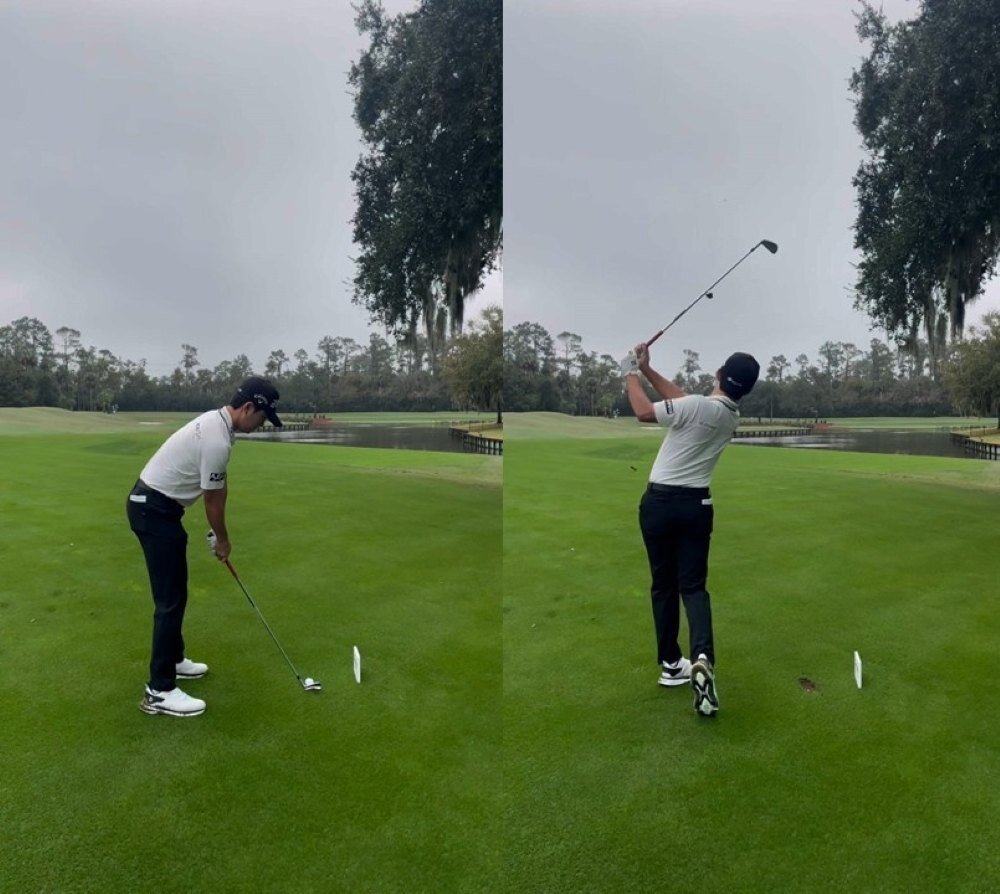 본문 이미지 - PGA 투어 Q스쿨을 앞두고 훈련 중인 옥태훈. &#40;KPGA 제공&#41;