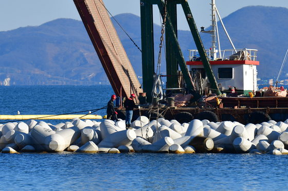 포항 영일대해수욕장 수중 잠제 설치 공사