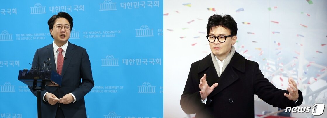본문 이미지 - 이준석 개혁신당 의원과 한동훈 전 국민의힘 대표. ⓒ 뉴스1 DB