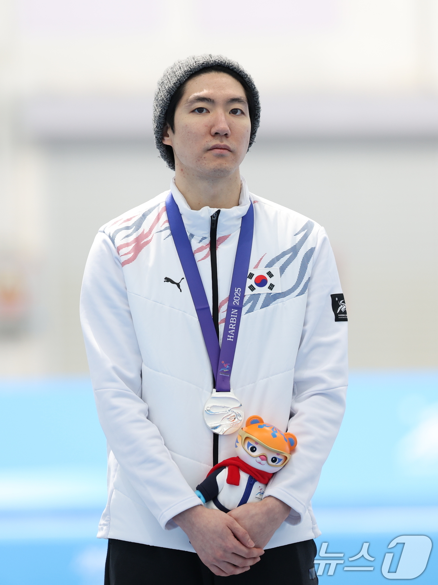 (하얼빈(중국)=뉴스1) 이승배 기자 = 차민규가 11일 중국 하얼빈 헤이룽장 빙상훈련센터 스피드스케이팅 오벌에서 열린 하얼빈 동계아시안게임(AG) 스피드스케이팅 남자 1000m에 …