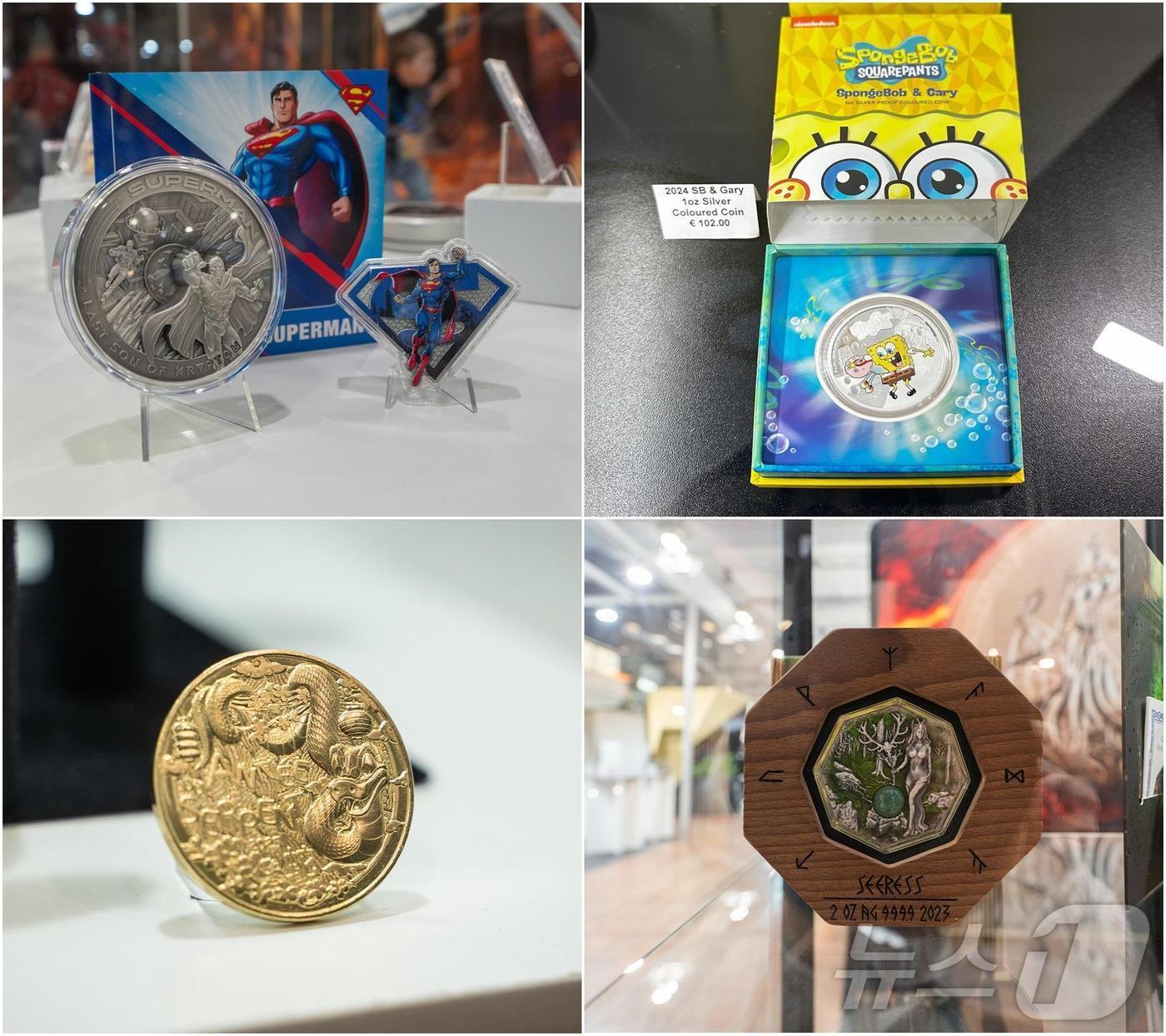 본문 이미지 -  WMF에서 전시된 세계 각국의 기념주화. (한국조폐공사 제공)/뉴스1