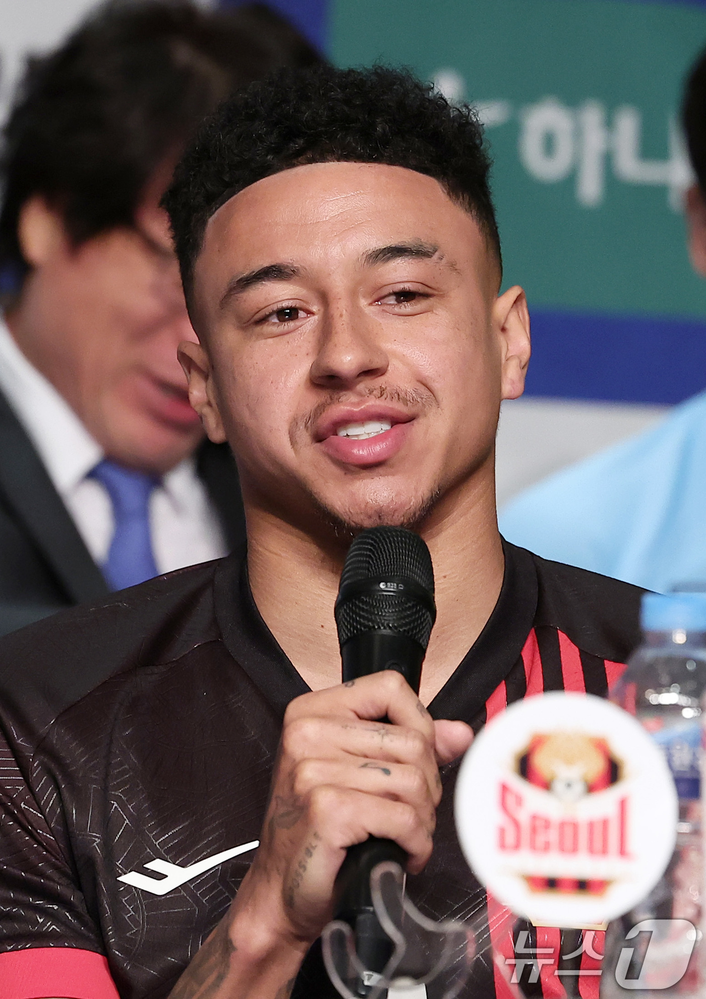 (서울=뉴스1) 김성진 기자 = FC서울 제시 린가드가 13일 서울 서대문구 스위스 그랜드 호텔에서 열린 '하나은행 K리그1 2025 개막 미디어데이'에서 출사표를 밝히고 있다. …