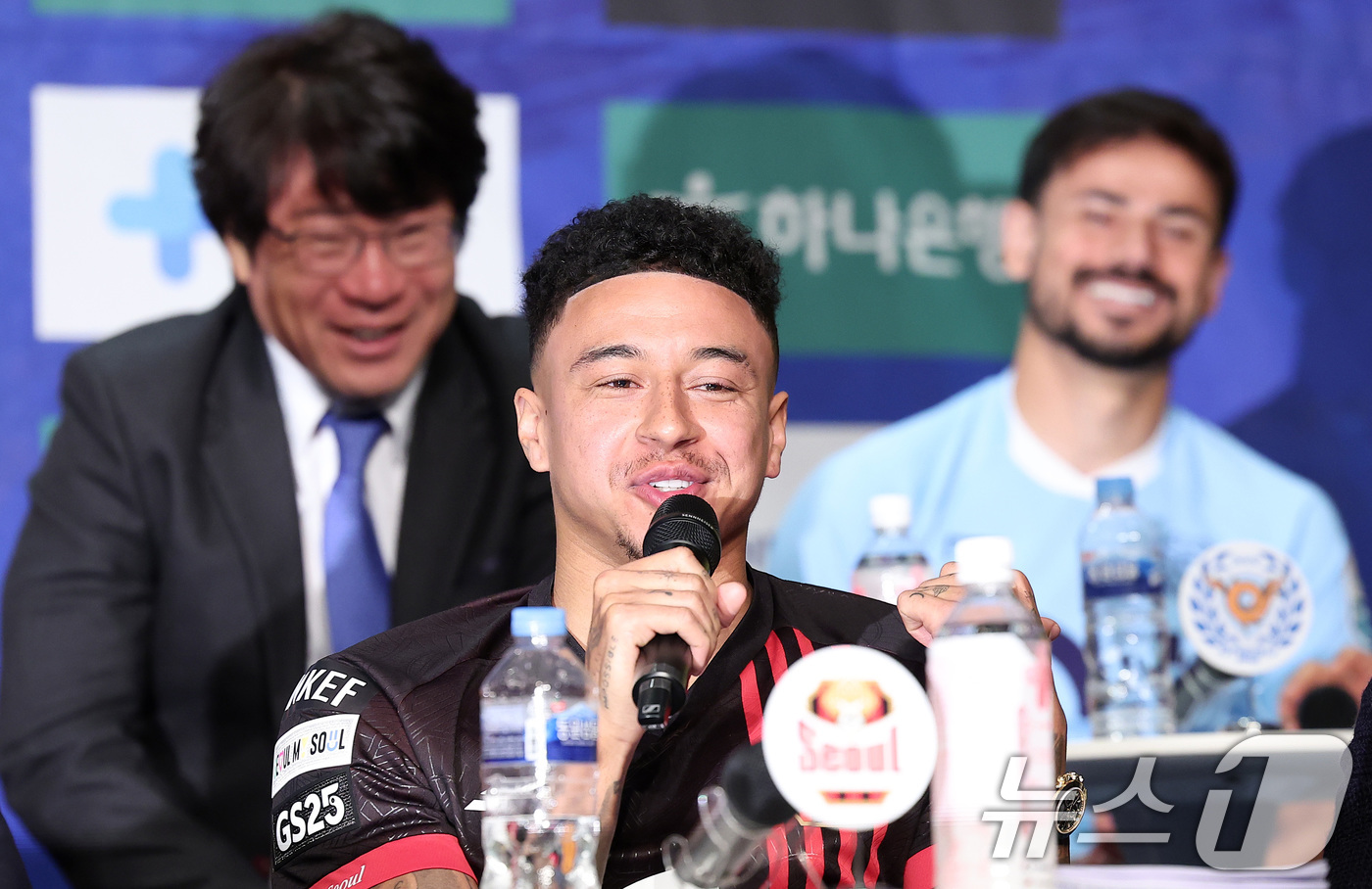 (서울=뉴스1) 김성진 기자 = FC서울 제시 린가드가 13일 서울 서대문구 스위스 그랜드 호텔에서 열린 '하나은행 K리그1 2025 개막 미디어데이'에서 발언하고 있다. 2025 …