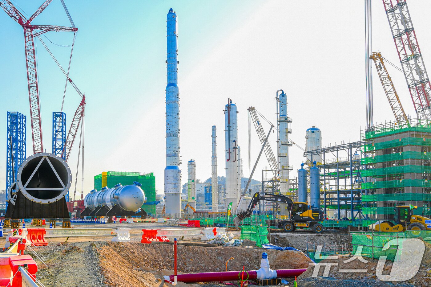 본문 이미지 - 울산시 울주군 온산국가산업단지 내 S-OIL 샤힌 프로젝트 공사 현장. &#40;S-OIL 제공. 재판매 및 DB 금지&#41; /뉴스1 ⓒ News1 조민주 기자