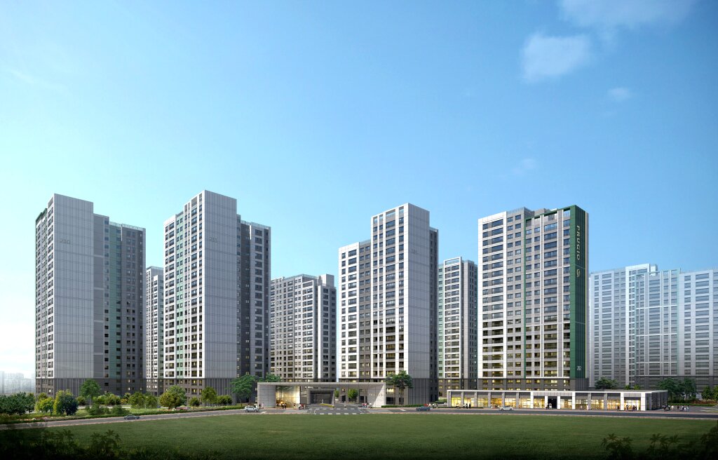 본문 이미지 - 영통 푸르지오 파인베르 주경투시도.&#40;대우건설 제공&#41;