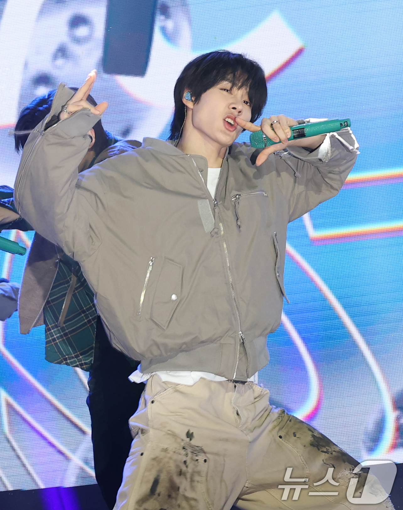 (서울=뉴스1) 권현진 기자 = 보이그룹 아크 최한이 18일 오후 서울 마포구 SBS 상암 프리즘타워 공개홀에서 가진 미니 2집 'nu kidz: out the box(뉴 키즈: …