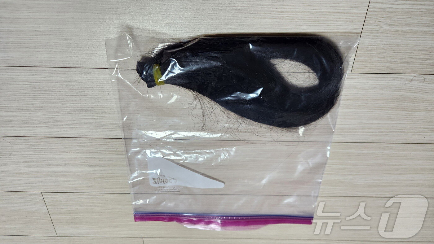 본문 이미지 -  단양고 이수정 학생의 머리카락.(재판매 및 DB금지) /뉴스1 