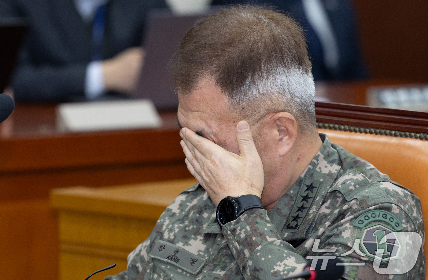 (서울=뉴스1) 이재명 기자 = 강호필 육군 지상작전사령부 사령관이 21일 오전 서울 여의도 국회에서 열린 윤석열 정부의 비상계엄 선포를 통한 내란 혐의 진상규명 국정조사 제4차 …