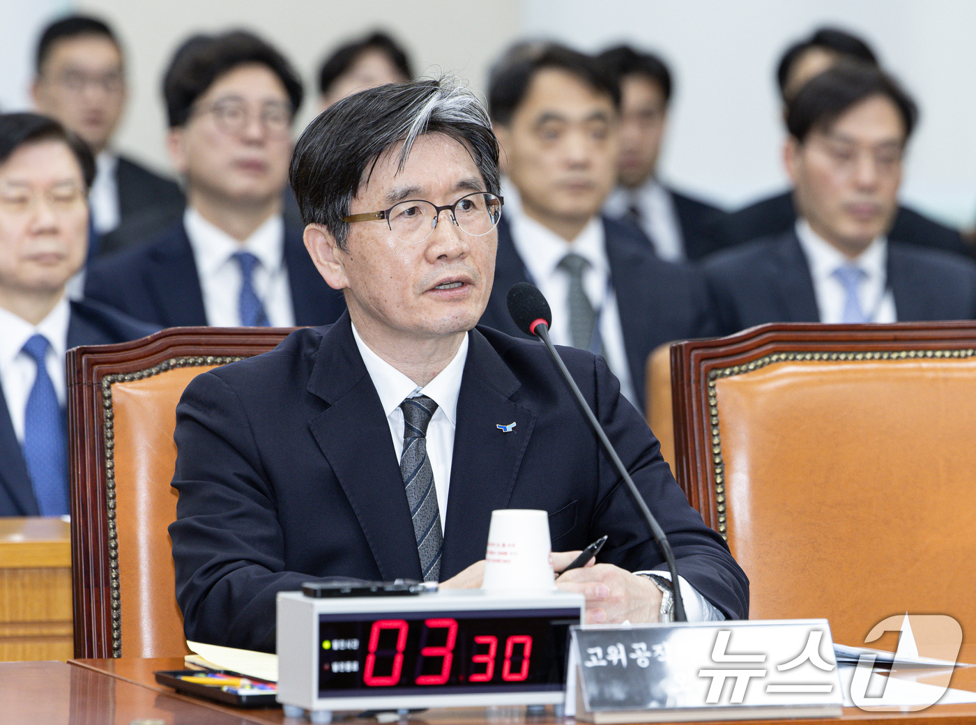 (서울=뉴스1) 이재명 기자 = 오동운 고위공직자범죄수사처(공수처) 처장이 25일 오후 서울 여의도 국회에서 열린 윤석열 정부의 비상계엄 선포를 통한 내란 혐의 진상규명 국정조사 …