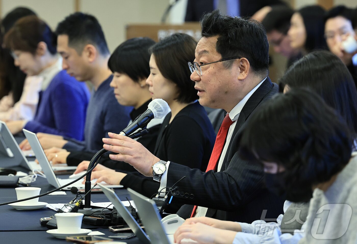 본문 이미지 - 주형환 저출산고령사회위원회 부위원장이 26일 오전 서울 중구 세종대로 한국프레스센터 매화홀에서 2025년 저출산고령사회위원회 기자간담회를 하고 있다. 2025.2.26/뉴스1 ⓒ News1 박정호 기자