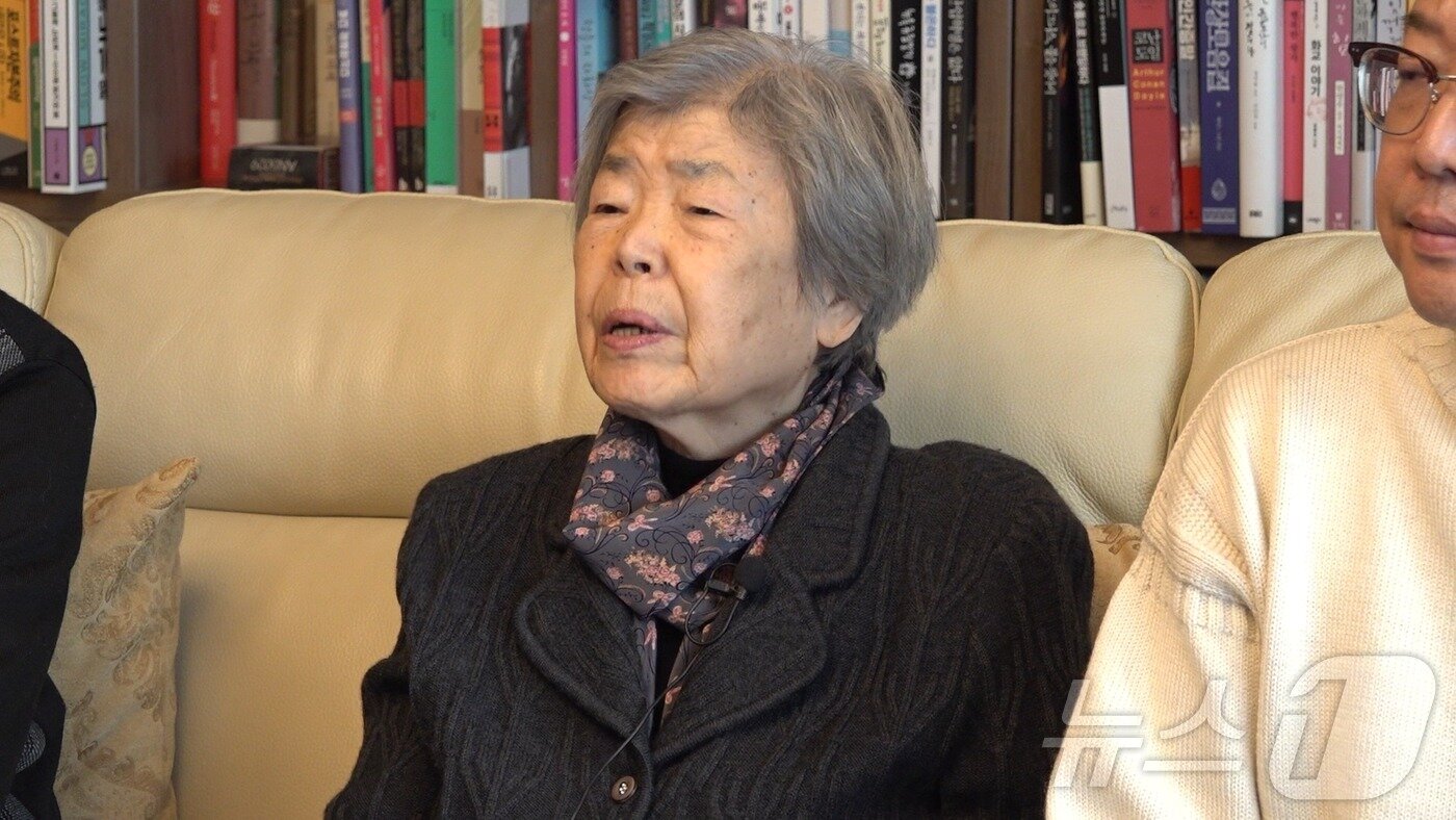 본문 이미지 - 故 김재규 전 중앙정보부장 셋째 여동생 김정숙 씨가 20일 뉴스1과 인터뷰 하고 있다.