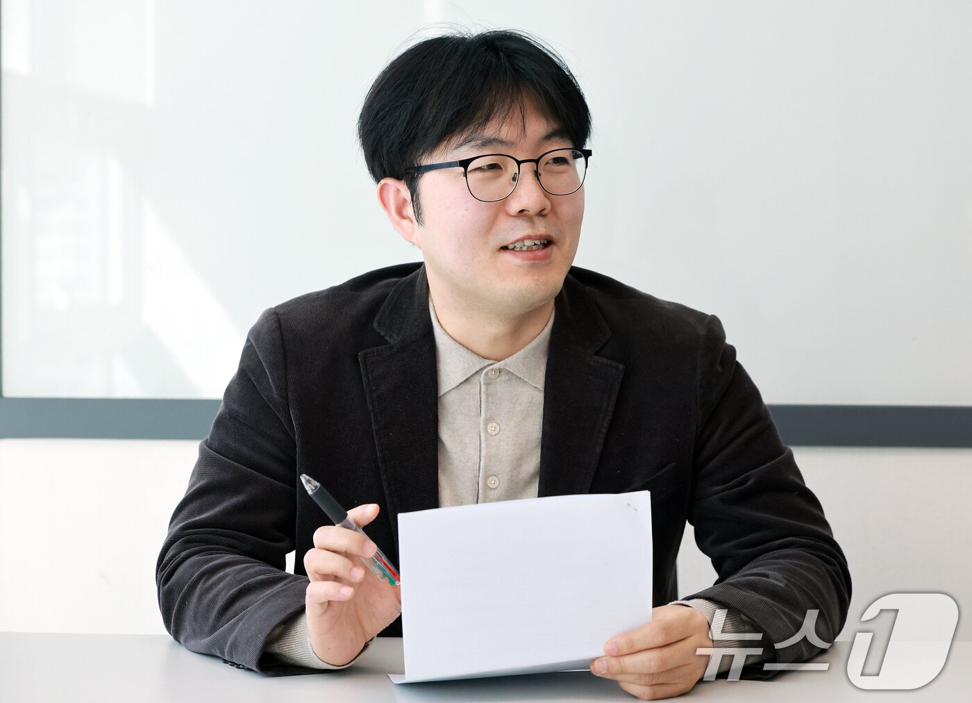 본문 이미지 - 서울 금천구 가산디지털1로 더라운드 사무실에서 뉴스1과 만난 김은철 더라운드 대표. . 2025.2.27/뉴스1 ⓒ News1 김진환 기자