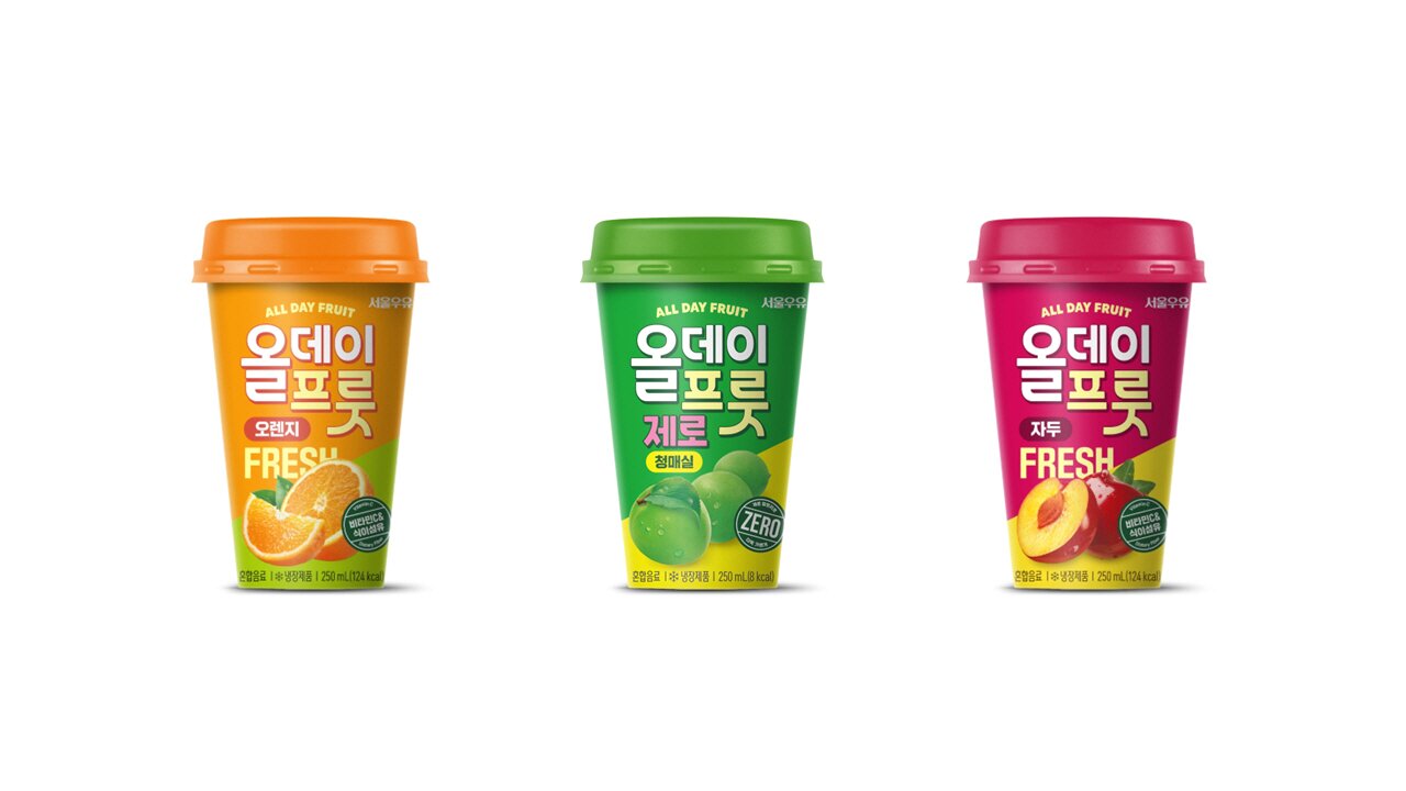 본문 이미지 - 올데이 프룻 3종(서울우유 제공)