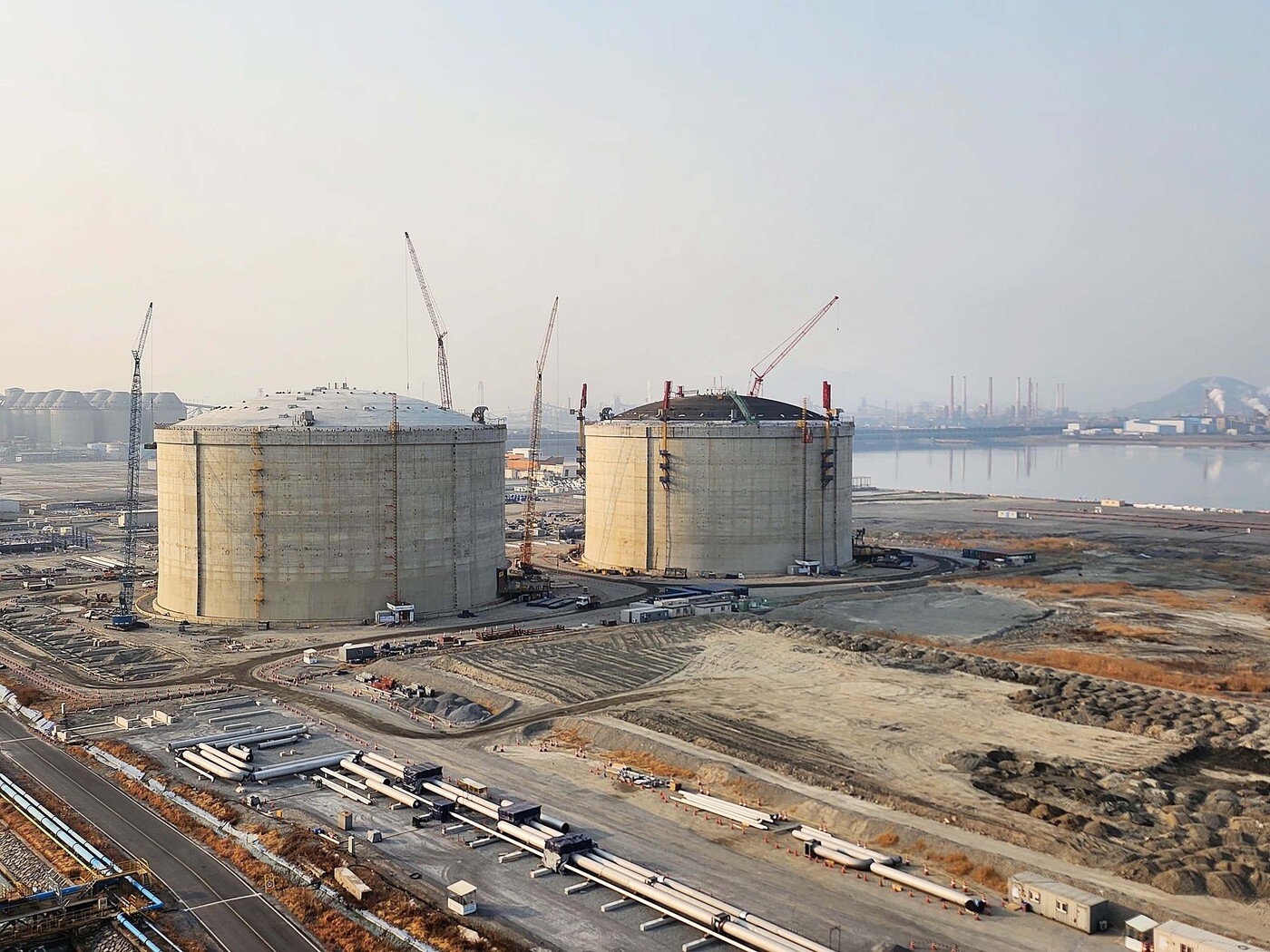 본문 이미지 - 광양 제2LNG터미널 건설현장&#40;포스코그룹 제공&#41;