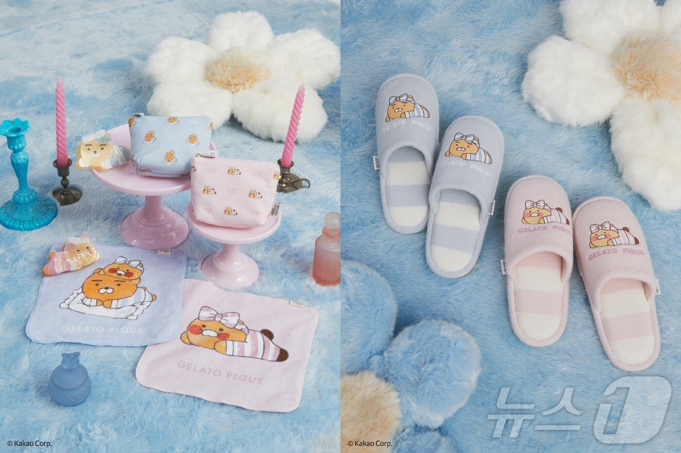 본문 이미지 - 젤라또피케와 카카오프렌즈의 협업 컬렉션.&#40;젤라또피케 제공&#41;