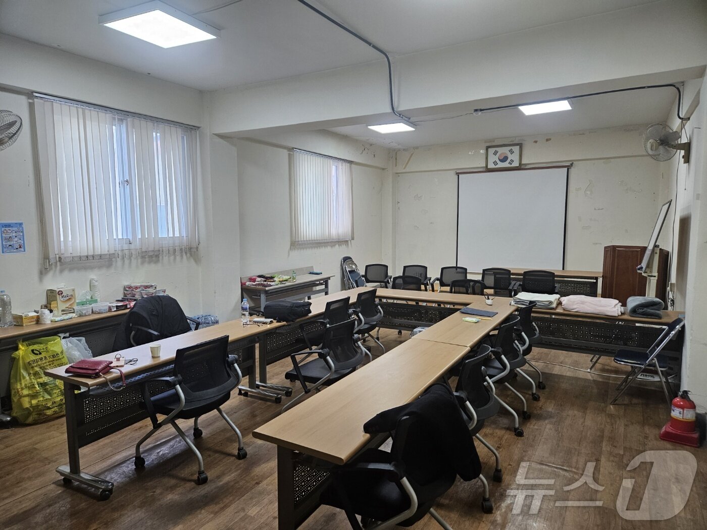 본문 이미지 - 한파응급대피소 내부 모습.2025.2.7/뉴스1 이재규 기자 