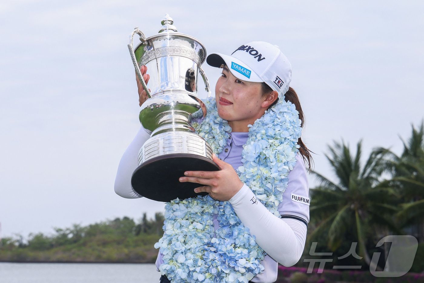 (링수이 AFP=뉴스1) 우동명 기자 = 일본의 다케다 리오가 9일(현지시간) 중국 하이난성 링수이에 있는 젠레이크 블루베이 골프코스에서 열린 LPGA 투어 블루베이 LPGA서 통 …