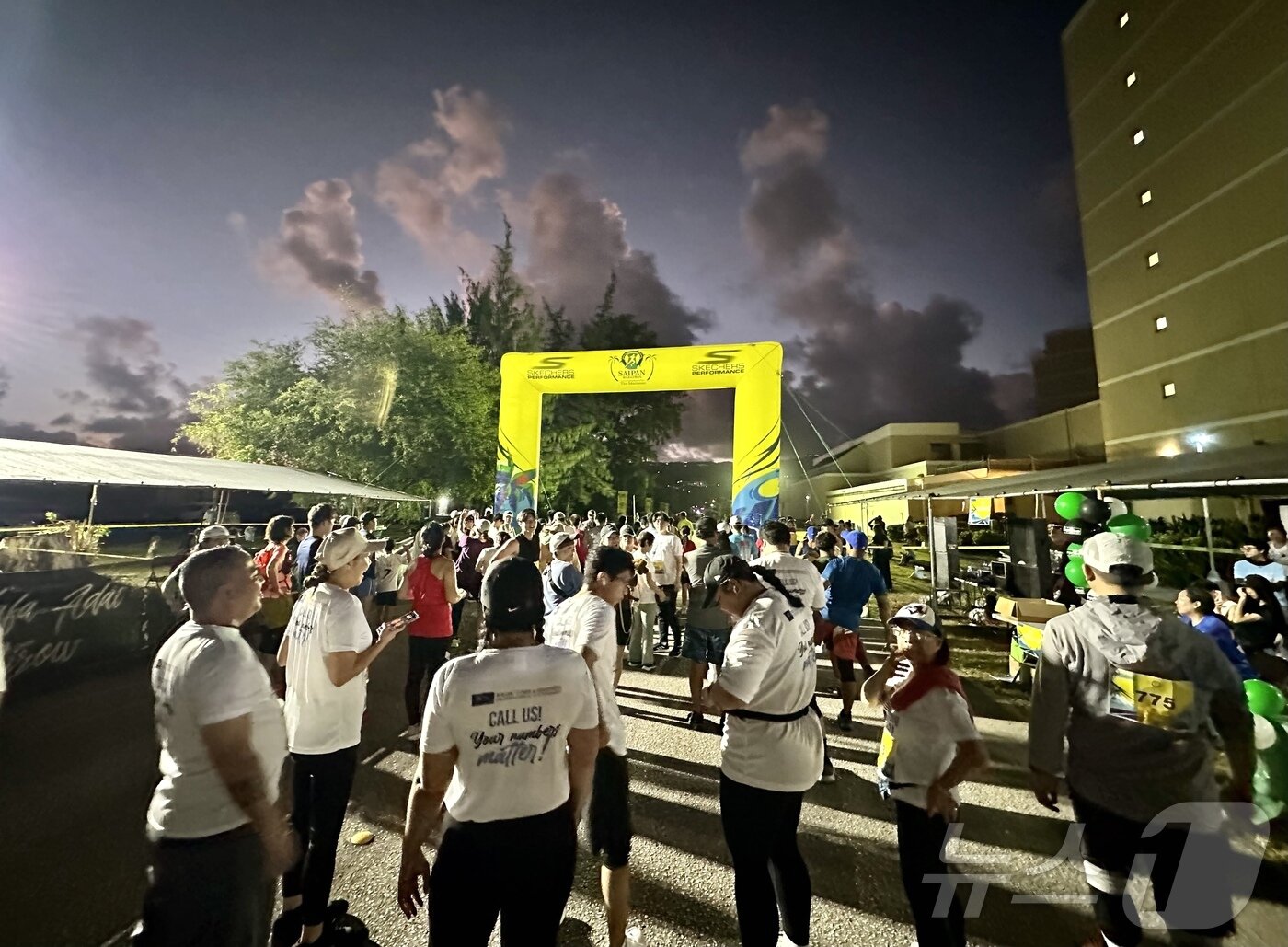 본문 이미지 -   사이판 마라톤 2025 출발지점이자 도착지점. 2025.3.8/뉴스1 ⓒ News1 윤슬빈 기자