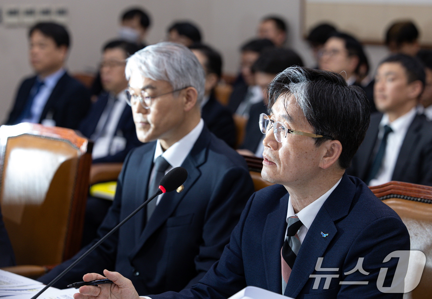 (서울=뉴스1) 이재명 기자 = 오동운 고위공직자범죄수사처(공수처) 처장이 12일 오후 서울 여의도 국회에서 열린 제423회 국회(임시) 법제사법위원회 제1차 전체회의에서 의원 질 …